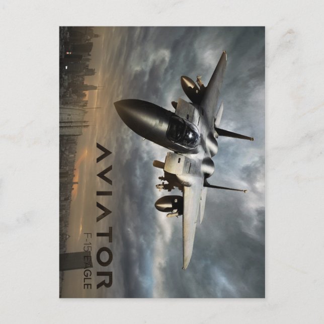 Cartão Postal F-15 Eagle Jet Fighter (Frente)