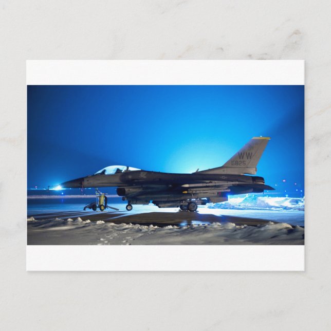 Cartão Postal f-16 Jato de Combatente (Frente)
