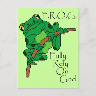 Cartão Postal F.R.O.G. Confie em Deus #1