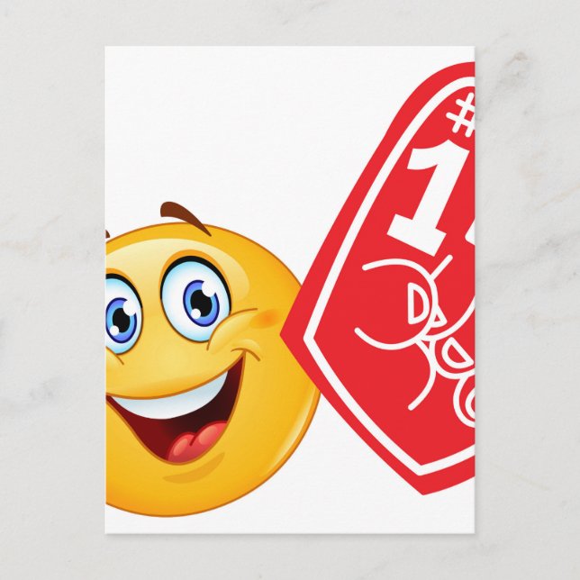 Cartão Postal fã de esportes emoji (Frente)