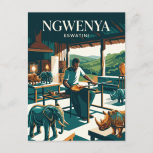 Cartão Postal Fábrica de Vidro Ngwenya Eswatini
