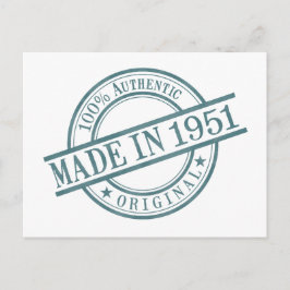 Cartão Postal Fabricado em 1951 Logotipo de Selo de Borracha Red