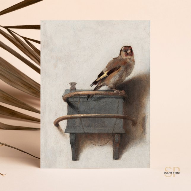 Cartão Postal Fabritius The Goldfinch Painting Art Impressão (Criador carregado)