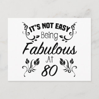 Cartão Postal Fabuloso 80 Birthday
