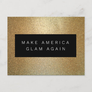 Cartão Postal Faça a América brilhar novamente a moda Dourada