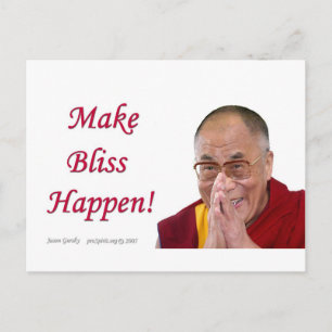 Cartão Postal Faça a felicidade acontecer! - Dalai Lama