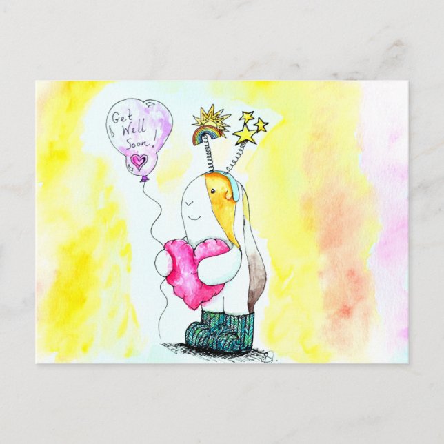 Cartão Postal Faça a pintura guineense ficar bem em breve (Frente)