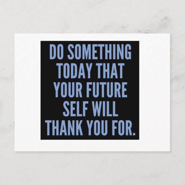 Cartão Postal Faça algo hoje (Frente)