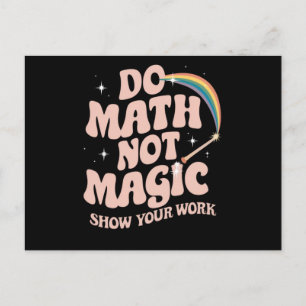 Cartão Postal Faça Cálculos Não Magia Professor de Matemática Di