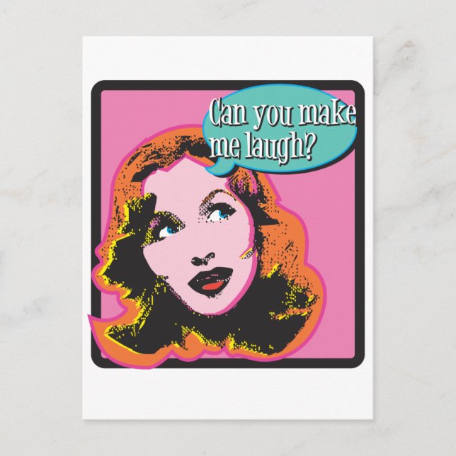 Cartão Postal Faça-me Rir (Frente)