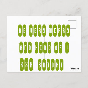 Cartão Postal Faça o excelente de Natal de novo uma neve verde p