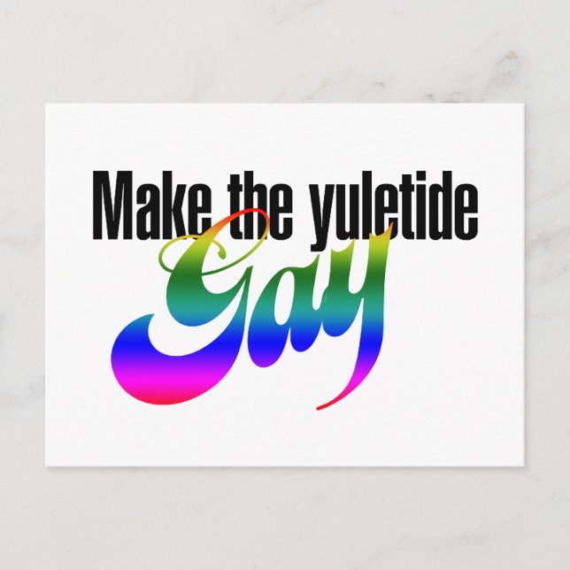 Cartão Postal Faça o GAY de yuletide (Frente)