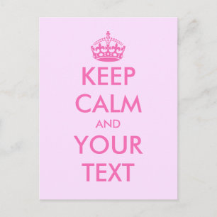 Cartão Postal Faça o seu próprio cor-de-rosa Mantenha o texto ca