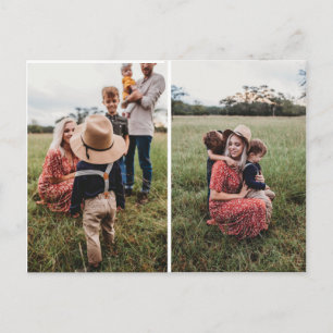 Cartão Postal Faça Sua Própria Colagem de Fotos da Família Perso
