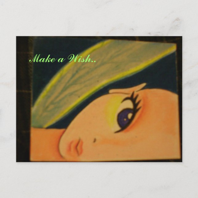 Cartão Postal Faça um desejo. (Frente)