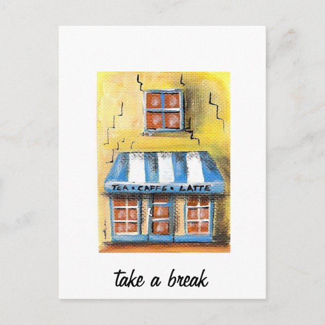 Cartão Postal Faça uma pausa (Frente)