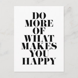 Cartão Postal Faça você feliz com uma citação motivacional mínim