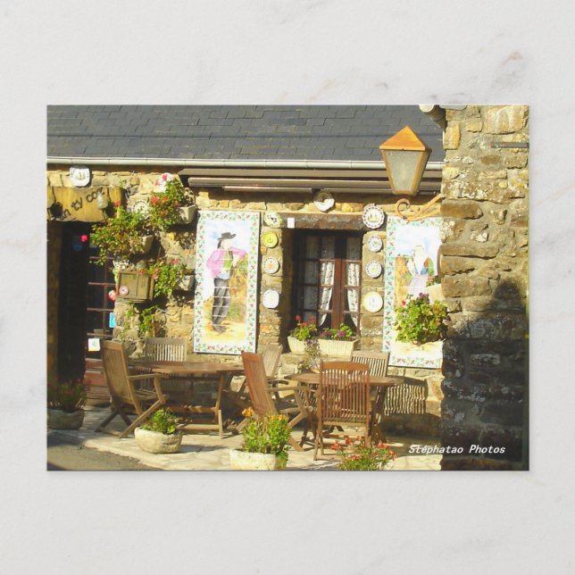 Cartão Postal Façade crêperie BRETAGNE FRANÇA (Frente)