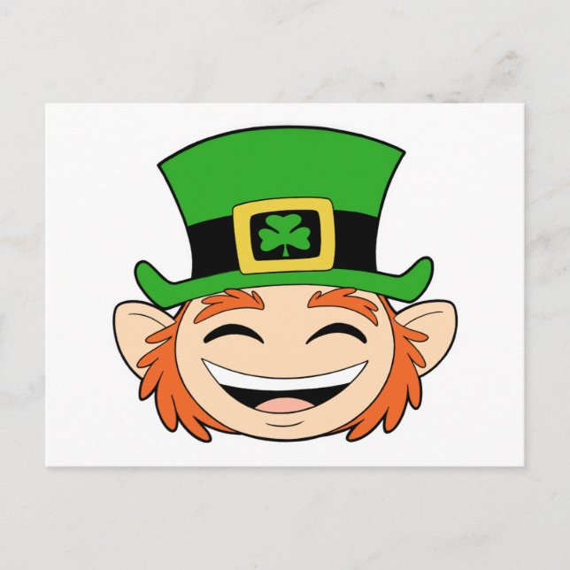 Cartão Postal Face Bonita Leprechaun (Frente)