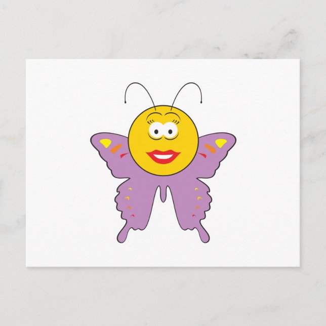 Cartão Postal Face da borboleta (Frente)