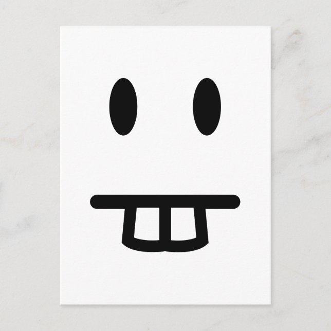 Cartão Postal Face de Bucktooth (Frente)