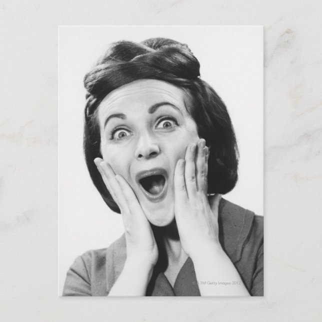 Cartão Postal Face de Fazer feminino (Frente)