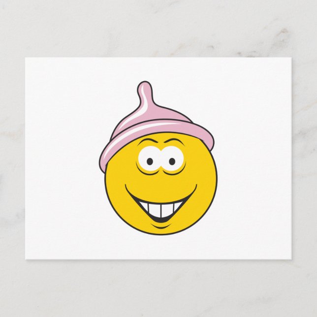 Cartão Postal Face de preservativo (Frente)