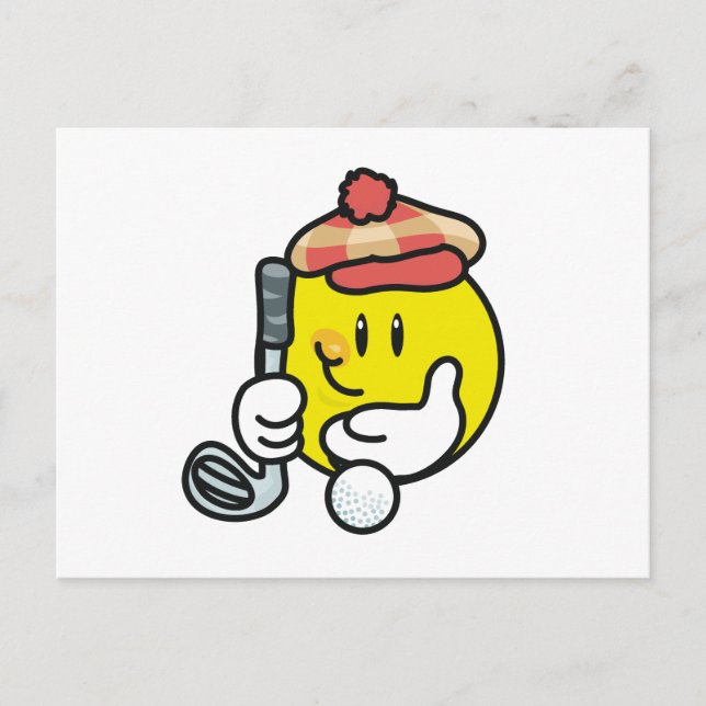 Cartão Postal Face Golf T-shirts e presentes (Frente)