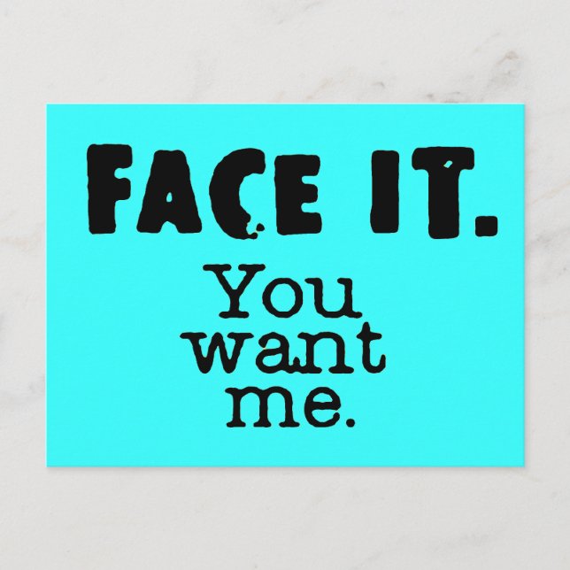 Cartão Postal FaceitUWantMe (Frente)