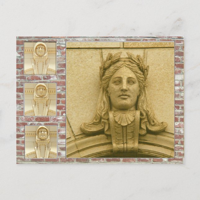 Cartão postal - Faces sobre edifícios (Frente)