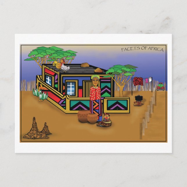 Cartão Postal Facetas da África (Frente)