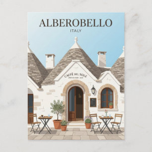 Cartão Postal Fachada do Café Alberobello Itália
