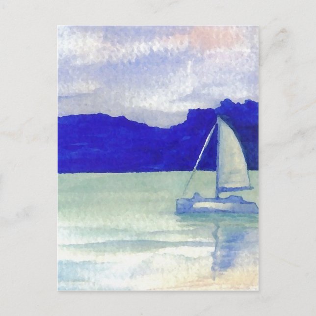 Cartão Postal Fácil Navegação CríqueteArte do Oceano Diane (Frente)