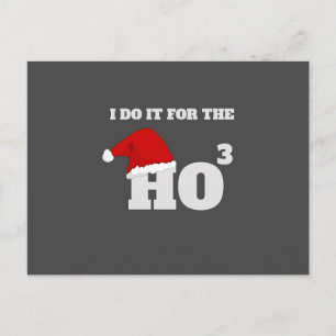 Cartão Postal Faço isso para o texto do boné de Natal engraça