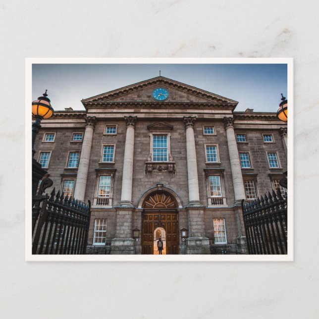 Cartão Postal Faculdade Trinity Dublin Irlanda Foto (Frente)