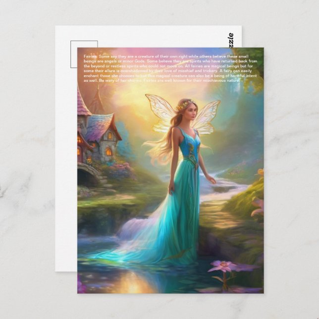 Cartão Postal Fada (Frente/Verso)