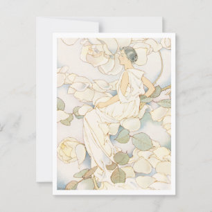 Cartão Postal Fada de Flor, Laura Coombs Colinas, Arte