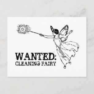 Cartão Postal Fada de limpeza desejada