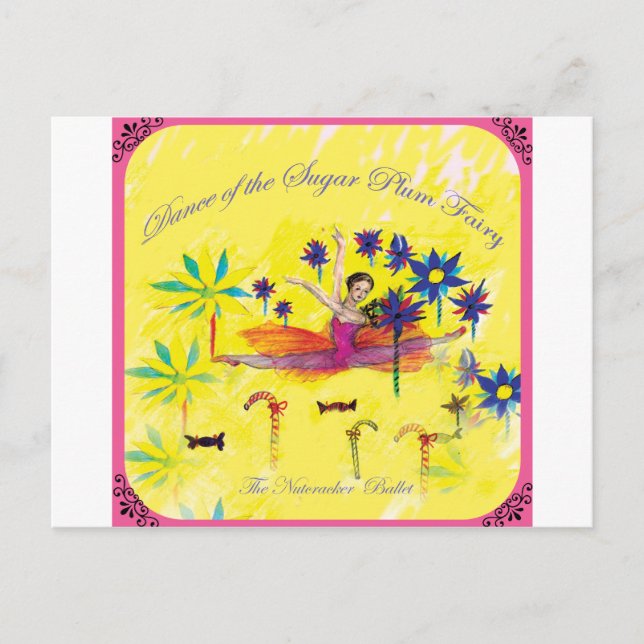 Cartão Postal Fada De Pluma De Açúcar (Frente)