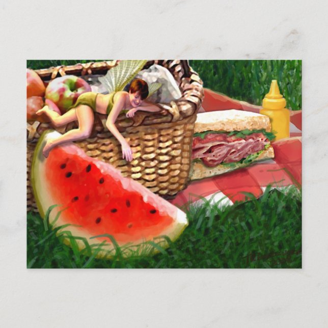 Cartão Postal Fada de Verão (Frente)