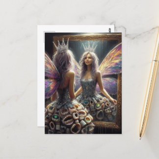 Cartão Postal Fada dentária em seu vestido de doçura