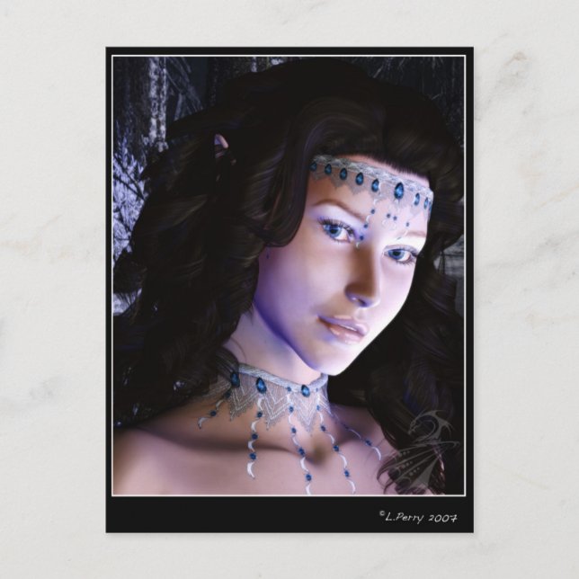 Cartão Postal Fada do Inverno (Frente)