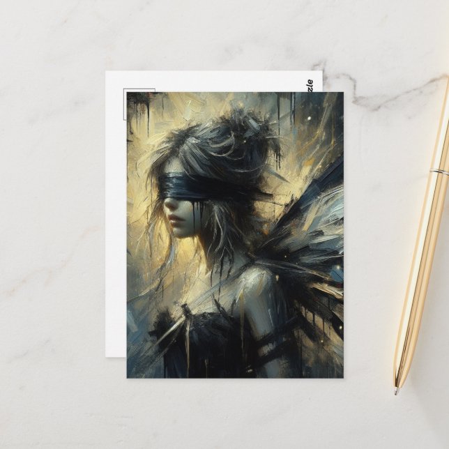 Cartão Postal Fada dobrada (Frente/Verso In Situ)