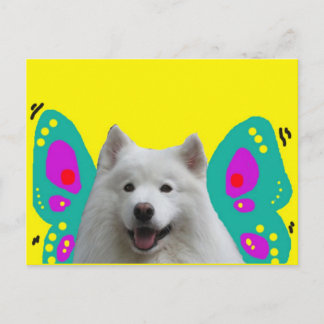 Cartão Postal Fada Dogmother do Samoyed