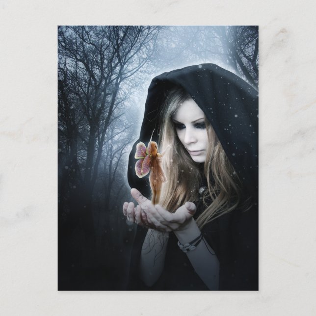 Cartão Postal Fada e menina (Frente)