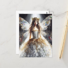 Fada em moda feita de plástico