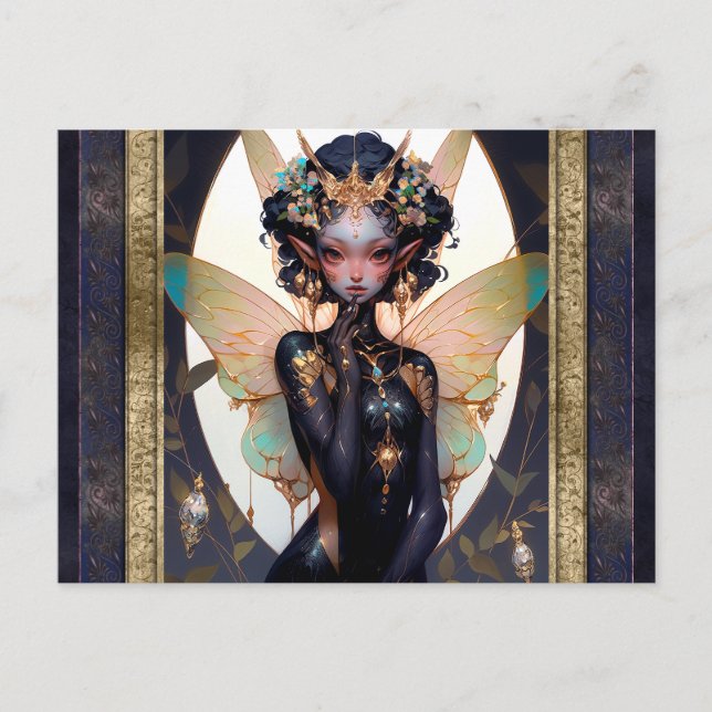Cartão Postal Fada Fada Fada Fada Fada Fantasy Art (Frente)