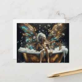 Cartão Postal Fada idosa no banho de Bubbleba