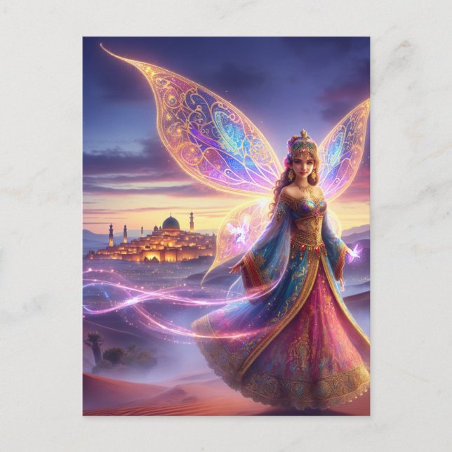 Cartão Postal Fada marroquina (Frente)