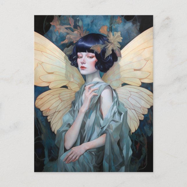 Cartão Postal Fada Mulher Fantasy Art (Frente)